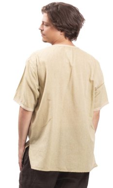 Košile / ETNO KURTA MILDRIM s krátkým rukávem světle zelená II.