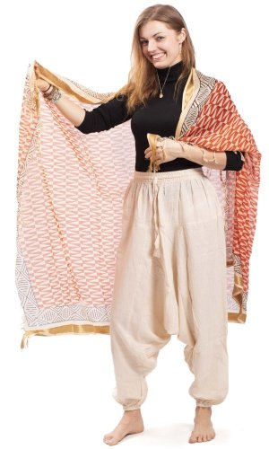 Sarong / šátek JALA / červeno-béžový