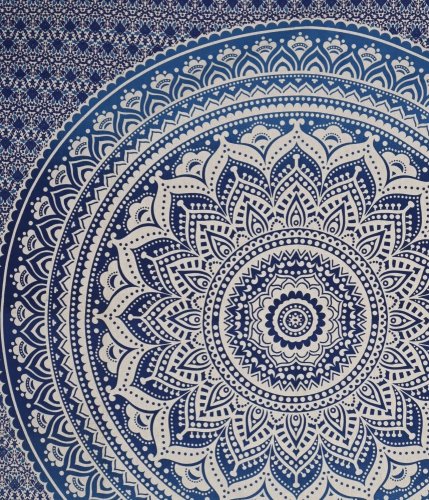 Mandala duża Umrao niebieska