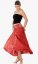 Długa spódnica z sarongiem czerwona - Rozmiar: M