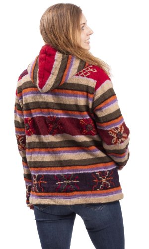 Kurtka dzianinowa BHUTAN czerwona