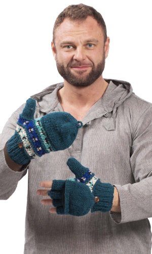 Vlněné převlékací rukavice / modré IV.