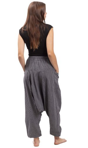 Szarawary / Spodnie haremki CLASSIC STRIPES czarny II.