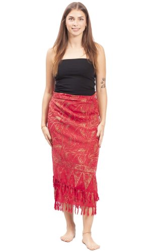 Sarong BALI BATIK czerwony XVI.