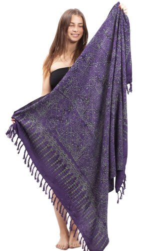 Sarong BALI BATIK fioletowy XV.