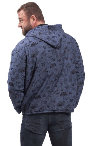 Kurtka z kapturem MUSHROOM ciemnoniebieski - Rozmiar: M