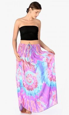 Dlhá sukňa / šaty Batik ružové
