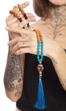 Meditačný náhrdelník MALA modrý V.