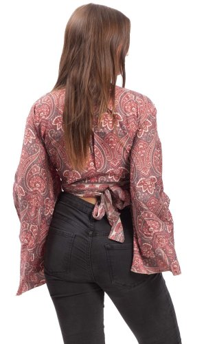 Bolero GITA z długim rękawem czerwone III.