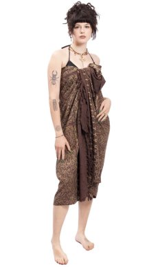 Sarong BALI BATIK brązowy II.