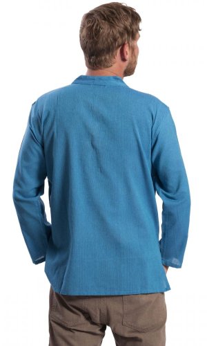 Košile Nepál / ETNO KURTA  modrá