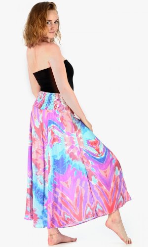 Długa spódnica Batik różowa - Rozmiar: XL