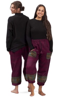 Teplé nohavice BIHAR FIT fuchsiové