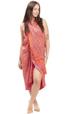 Sarong BALI BATIK pomarańczowy VIII.