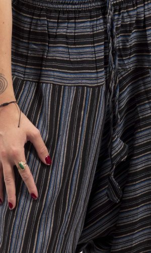 Harémové kalhoty / Sultánky CLASSIC STRIPES černá I.