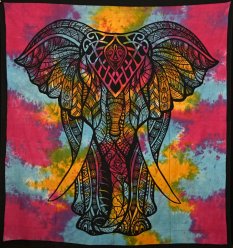 Mandala veľká farbený slon