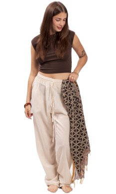 Sarong / szalik JALA / ornament czerwono-czarny IV.