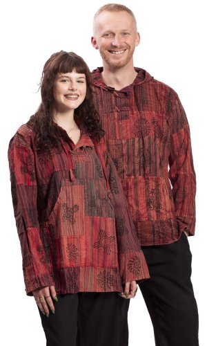 Indická košile / ETNO KURTA WOODSTOCK červená