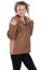 Bluza unisex z kapturem RAHUL jasnobrązowa - Rozmiar: 3XL