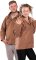Bluza unisex z kapturem RAHUL jasnobrązowa