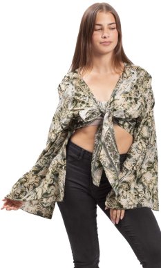 Bolero GITA z długim rękawem zielone IV.