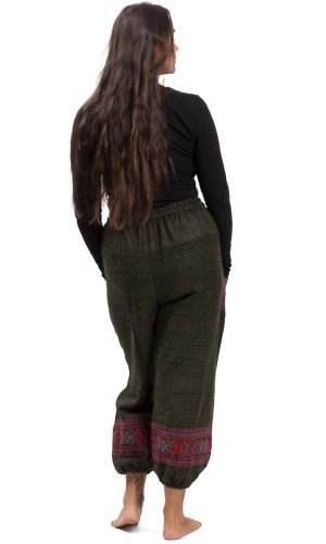 Teplé kalhoty BIHAR FIT zelené