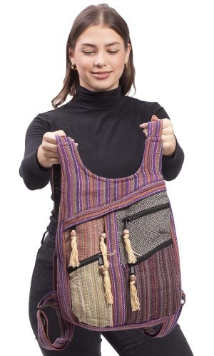 Batoh ETNO multipocket fialový II.