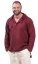 Koszula Classic indyjska / ETNO KURTA z kapturem bordowa - Rozmiar: 3XL