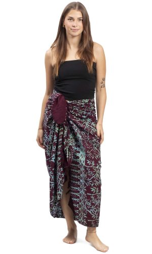 Sarong BALI BATIK brązowy VII.