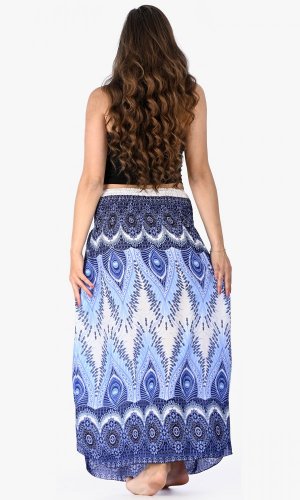 Dlhá sukňa / šaty Peacock blue