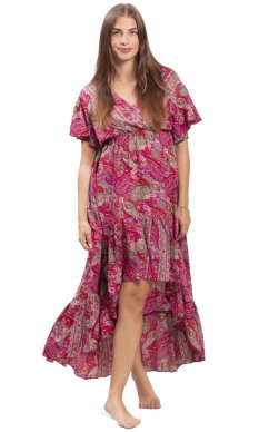 Dámské šaty dlouhé SNEHA růžové I.