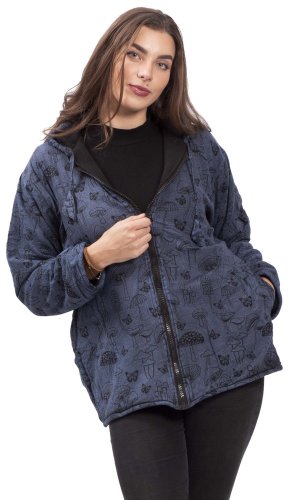 Kurtka z kapturem MUSHROOM ciemnoniebieski - Rozmiar: M