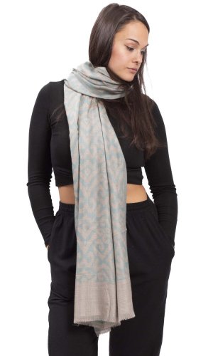Pashmina DARIN / šedo-modrá
