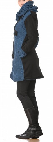 Dámsky fleecový kabát modrý