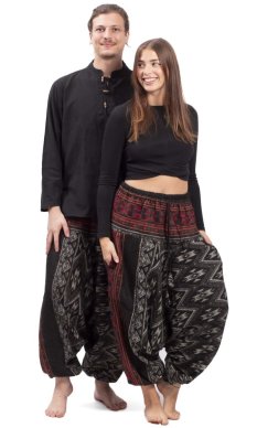 Ciepłe szarawary / Spodnie haremki RIVAN czarny