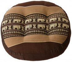 Okrągła poduszka do medytacji brązowa Słonie