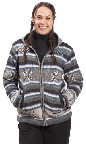 Kurtka dzianinowa BHUTAN szary - Rozmiar: XL