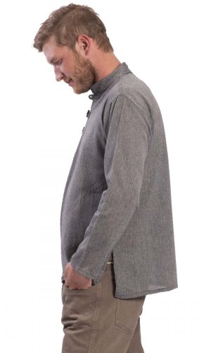 Koszula indyjska / ETNO KURTA jasno szara - Rozmiar: 4XL