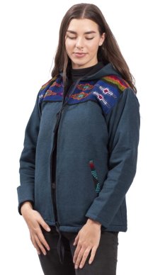 Ciepła kurtka VIKRAM niebieski petrol XVIII.