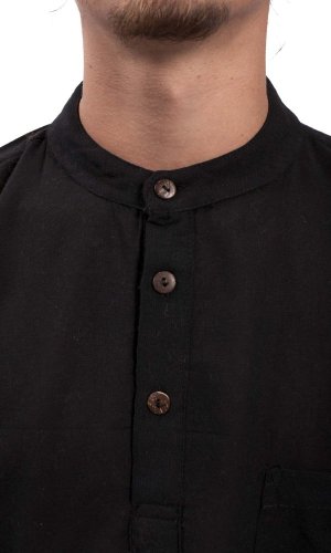 Koszula indyjska / ETNO KURTA czarna - Rozmiar: XL