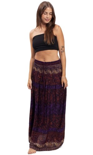 Dlouhá sukně / šaty THAI STAINED fialová I.