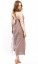 Damska sukienka długa MYSTERY moka - Rozmiar: XL