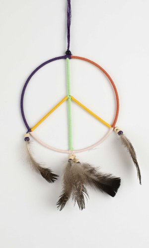 Łapacz snów PEACE multicolor / długość 26 cm