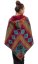 Pončo se vzory PANKAJ červeno-modré V.
