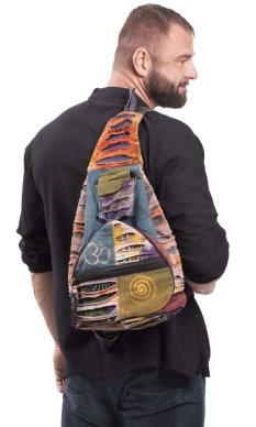 Skládací patchworkový batoh III.