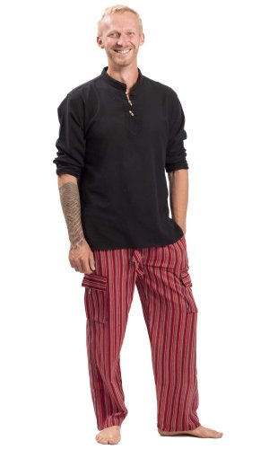 Kalhoty CLASSIC STRIPES červená I.