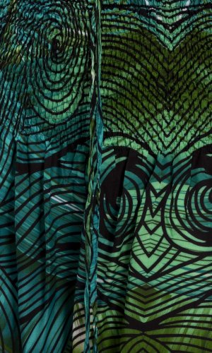 Długa spódnica / suknia THAI SPIRALS zielony I.