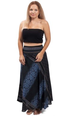 Dlhá sukňa THAI TRIBAL modrá