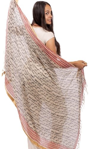 Sarong / šátek JALA / červeno-černý ornament I.