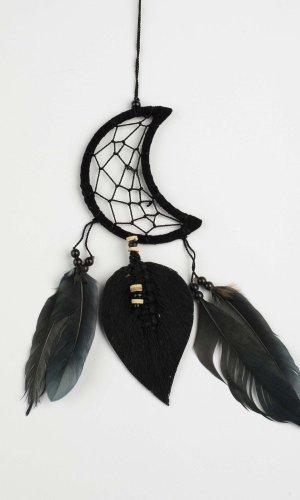 Lapač snů MOON černá/ délka 20cm